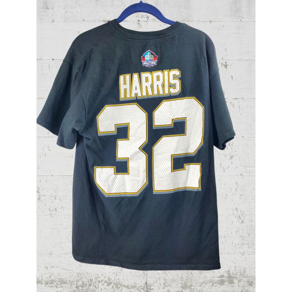 Majestic Mens Pittsburgh Steelers Franco Harris 32 Hall of Fame T-Shirt Black L - Picture 3 of 4